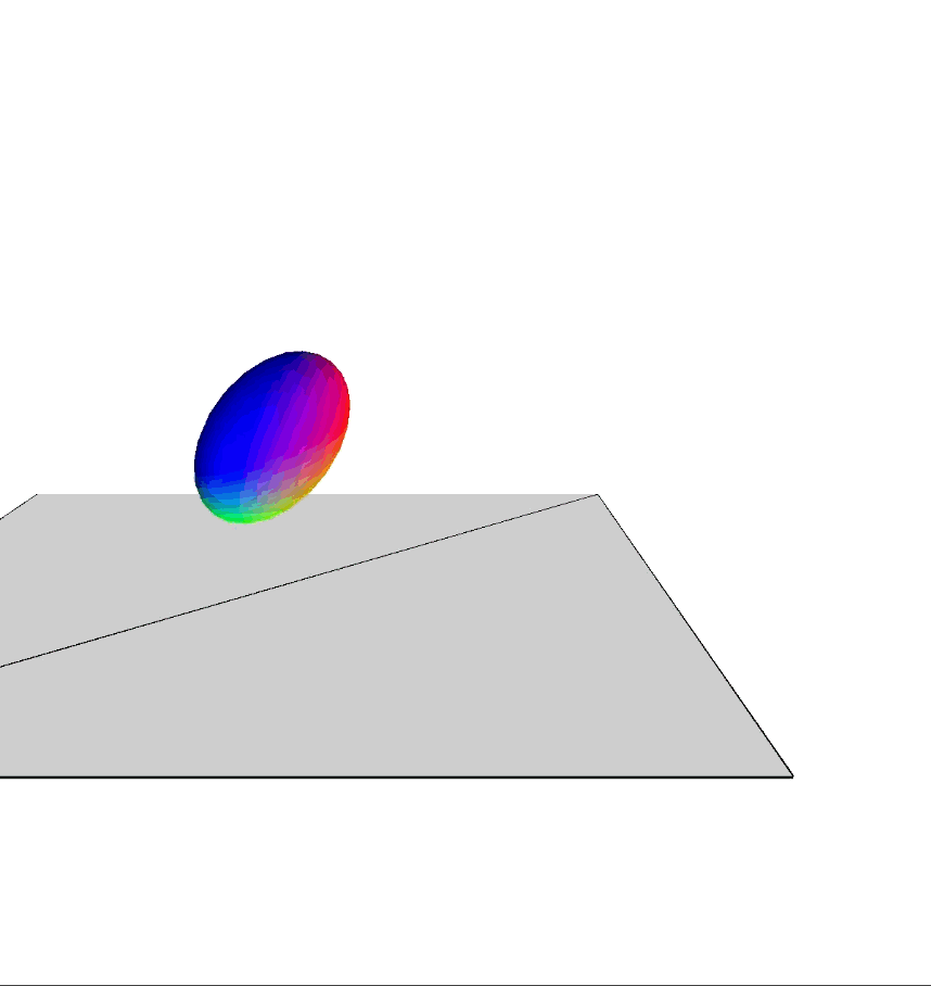 I change the object in to a ellipsoid. The ellipsoid makes a very interesting illusion.