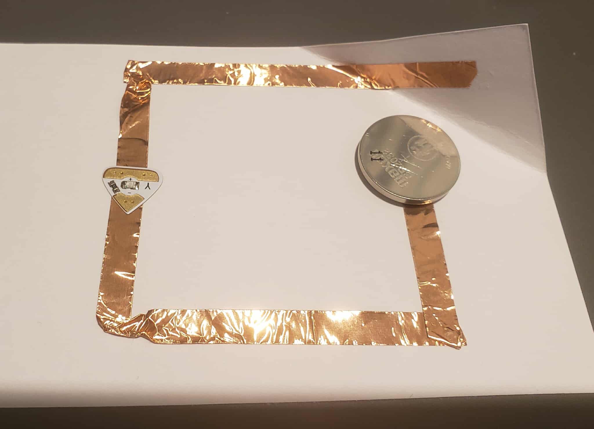 a simple circuit with 1 sticker light