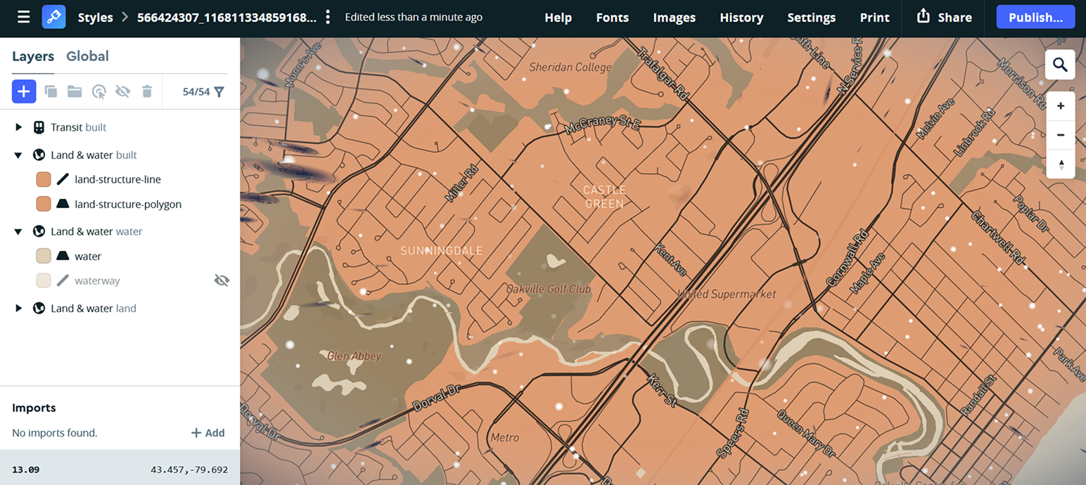 Exploring rain, snow, and snow vignette in mapbox.
