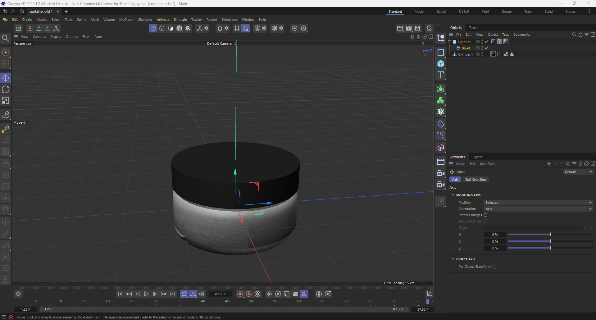My attempt at modeling my meal container